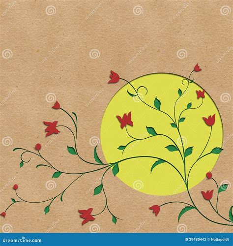 Moon And Flower Background Stock Illustration Illustration Of Graphic 29430442