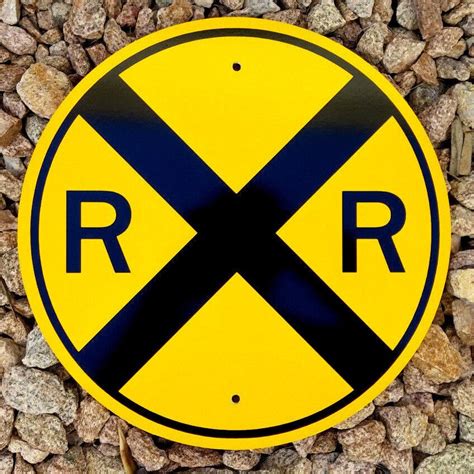 Railroad Crossing Sign 12 Aluminum Scaled Train Etsy