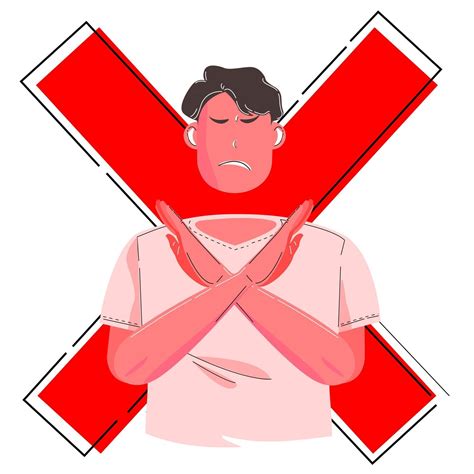 Vector Illustration People Showing Sign Of Rejection And Stop 2918682