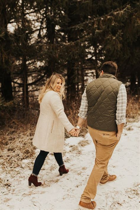 Snowy Winter Engagement Session Winter Engagement Winter Engagement