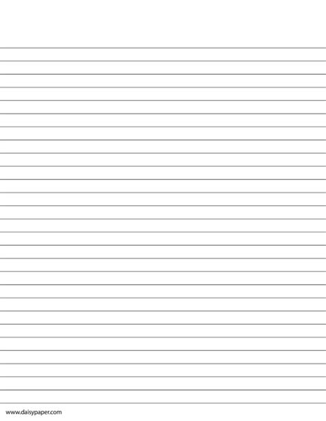 Printable wide ruled lined paper