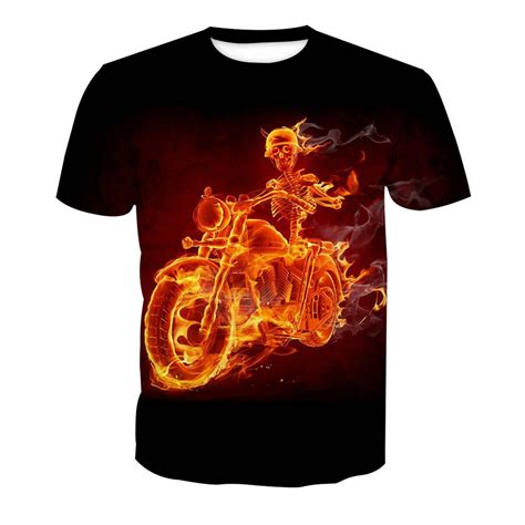 Garena free fire is one of the most popular battle royale titles in the esports community. Fire Skull 3D T shirt Hip Hop Tees Men Motorcycle Skeleton ...