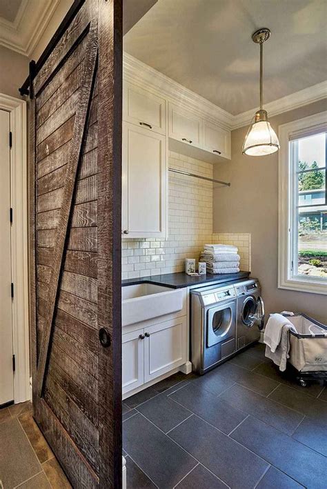 33 Inspiring Farmhouse Laundry Room Ideas Rustic Laundry Rooms