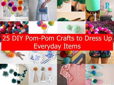 25 Diy Pom Pom Crafts To Dress Up Everyday Items Pictures Photos And