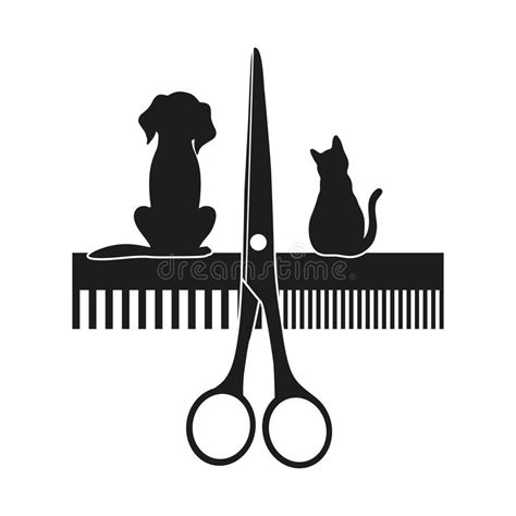 Barbershop Symbol With Scissors And Comb Stock Vector Illustration Of