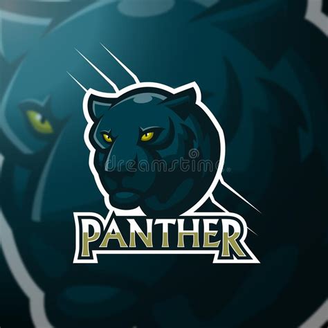 Panther Mascot Esport Gaming Logo Vector Illustration Stock Vector
