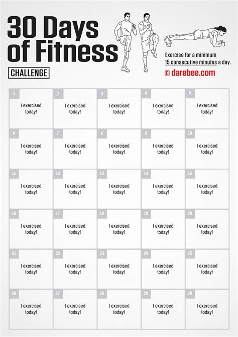 Printable 30 Day Workout Challenge