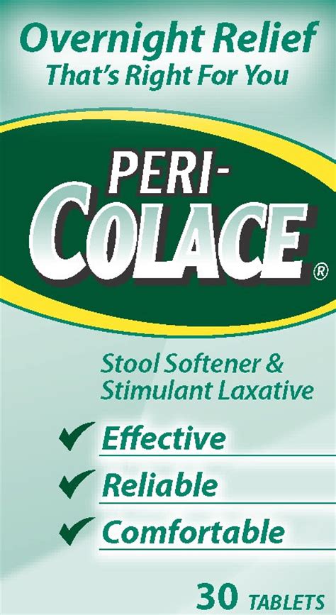 It makes the stool soft and easy to pass. Peri-Colace Drug Facts