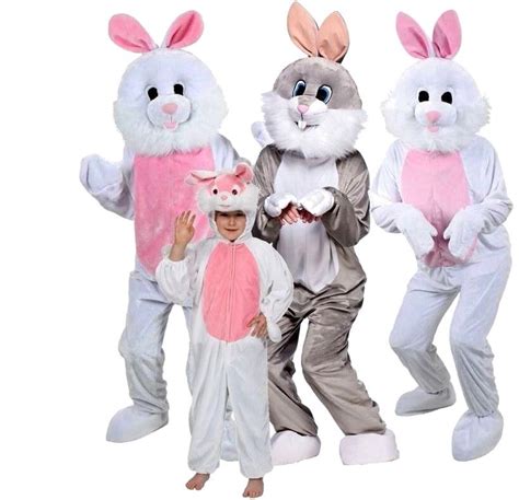 Funny Bunny Rabbit Deluxe Mascots Fancy Dress Easter Costume Charity