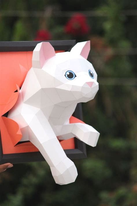This Cat Papercraft Template Designed Specially For Cat And Animal