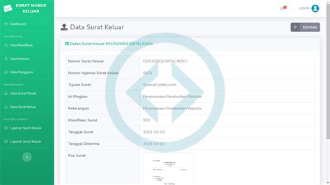 Source Code Sistem Informasi Arsip Surat Masuk Keluar Gratis