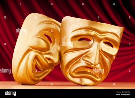 Masks With The Theatre Concept Stock Photo Alamy
