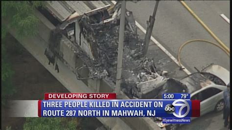 3 Victims Identified In Accident On Route 287 In Mahwah Abc7 New York