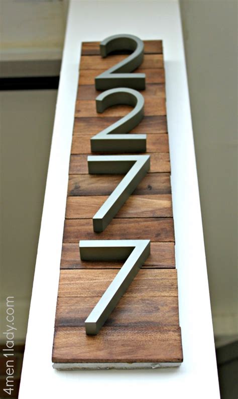 Generally, once the paint and tint is originally shaken, it'll. DIY House Number Plaque made from paint stir sticks. - 4 ...