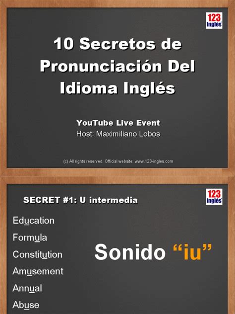 10 Secretos De Pronunciación Del Idioma Inglés Pdf Tecnologia