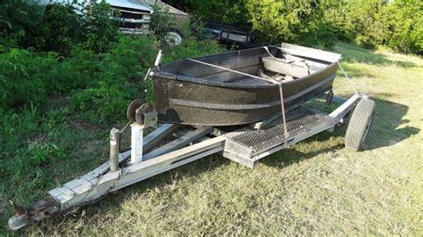 12 Ft Aluminum Jon Boat And Trailer For Sale In Mead Ok Offerup