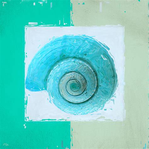 Turquoise Seashells X Painting By Lourry Legarde Fine Art America