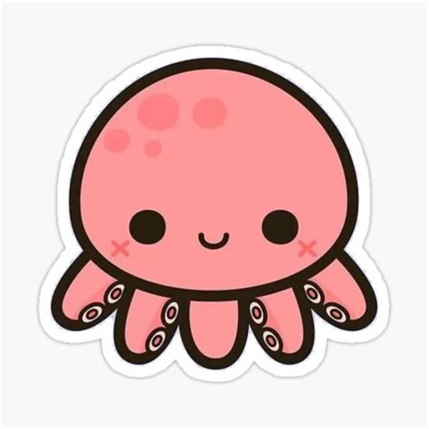 Kawaii Octopus Sticker By Anikrozzz Redbubble