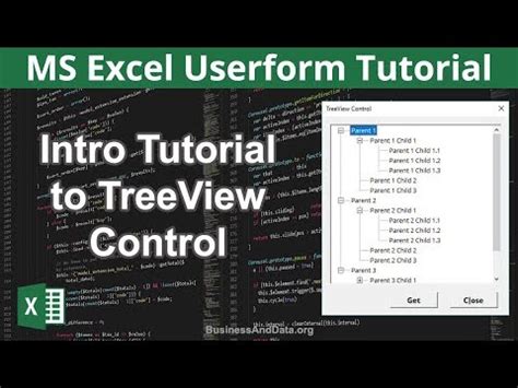 Intro To Excel TreeView Control Excel Userform Tutorial YouTube