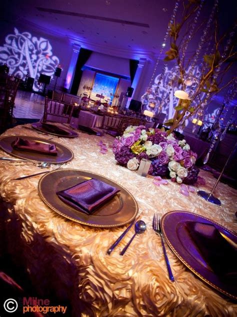 28 best Purple and Gold Table Settings images on Pinterest | Purple