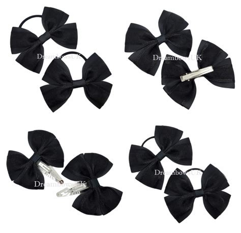 black grosgraon and organza ribbon hair bows accessories etsy black hair accessories ribbon