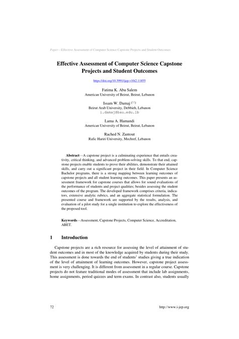 Capstone College Paper Capstone Paper Structure May Differ Based On