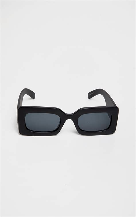 Black Oversized Square Frame Sunglasses Prettylittlething Aus