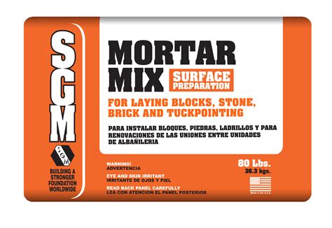 Mortar Mix Surface Preparation - SGM, Inc.