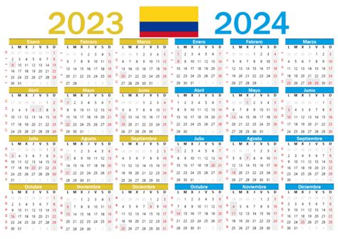 Calendario Colombia Festivos