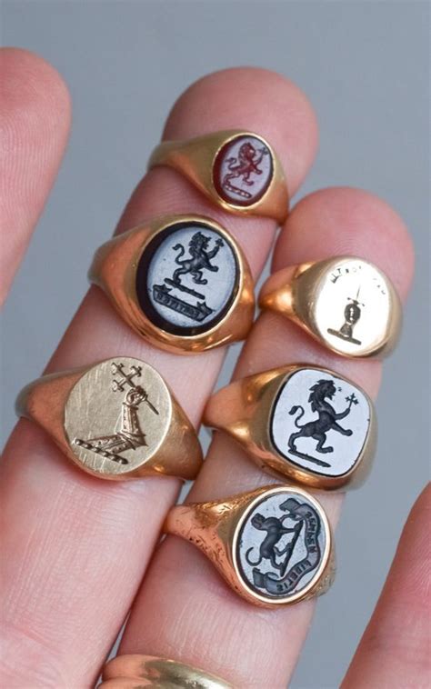 Antique Signet Rings Custom Signet Ring Rings For Men Antique Jewelry