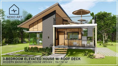 Ep Bedroom Elevated Native House With Roof Deck Modern Bahay
