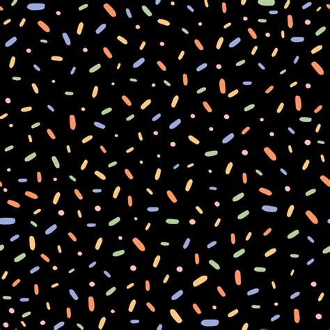 Premium Vector Colorful Cake Sprinkles Seamless Pattern With Black