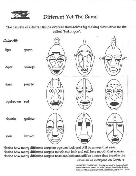 Rund 27 millionen menschen aus den. Afrikanische Masken Zum Ausmalen - Best Ausmabilder 2020