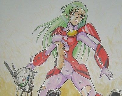 Macross Anime Robotech Yamato Original Art Sexy Miriya Vs Max Valkyrie