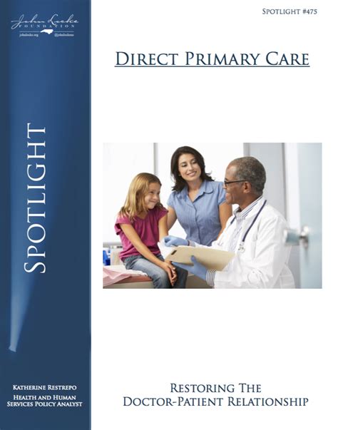 Direct Primary Care Restoring The Doctor Patient Relationship John