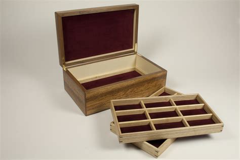 Brown Oak Jewellery Box Handmade Boxes