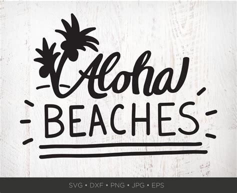 Aloha Beaches Svg Funny Beach Svg Summer Svg Files Clipart Etsy