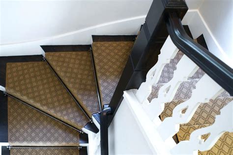Stairs, staircase, stairway, stairwell, and flight of stairs are all names for a construction designed to bridge a large vertical distance by dividing it into smaller vertical distances, called steps. Carpet runner stair bars | Hawk Haven