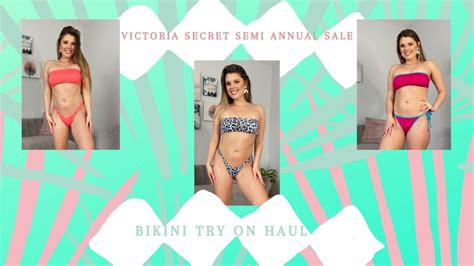 victoria secret semi annual sale bikini try on haul youtube