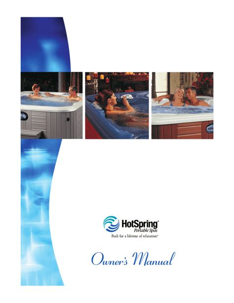 2006 Hot Spring Spa Owner`s Manual