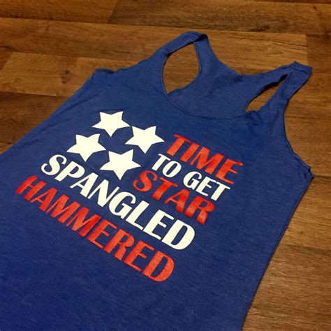 American Flag Time To Get Star Spangled Hammered Tank 4th Of July