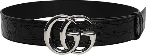 Buy Gucci Double G Buckle Wide Leather Belt Black 400593 E7i0p 1000