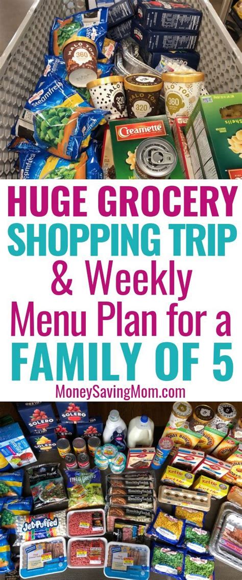 My Biggest Grocery Shopping Trip In A Long Time Shopping Trip Money Saving Mom Weekly Menu