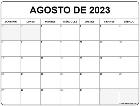 Calendarios Para Imprimir 2023 Agosto Reverasite