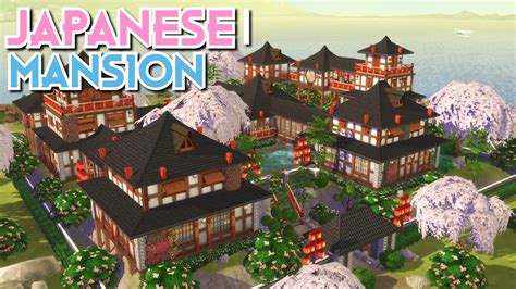 Japanese Mansion 🌸 The Sims 4 Speed Build No Cc Youtube