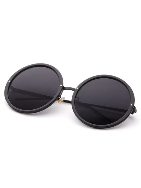 9 Metal Frame Round Lens Sunglasses From Shein Round Lens Sunglasses