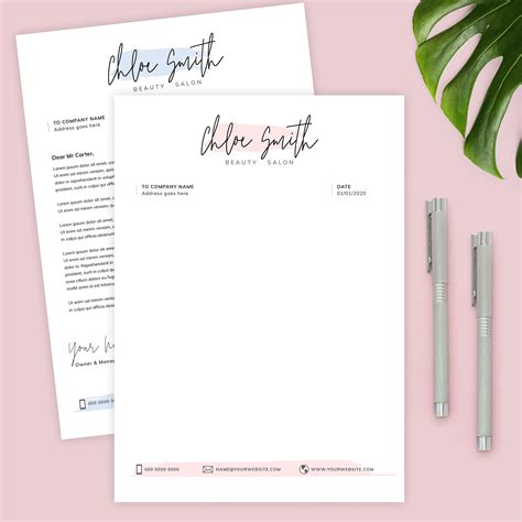 Letterhead Word  Editable Business Letterhead Template  MS Word