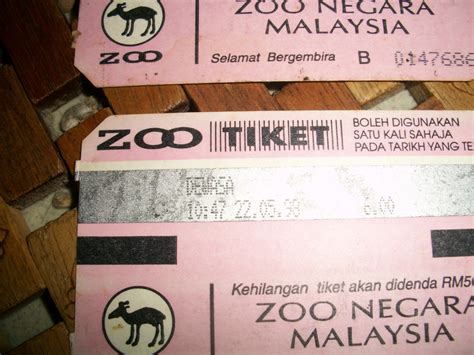 The ticket details have been announced, and as expected, offer a wide range of viewing and price choices. collectible items: ZOO NEGARA MALAYSIA Ticket cost me only ...