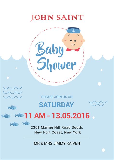 12 Free Editable Baby Shower Invitation Card Templates