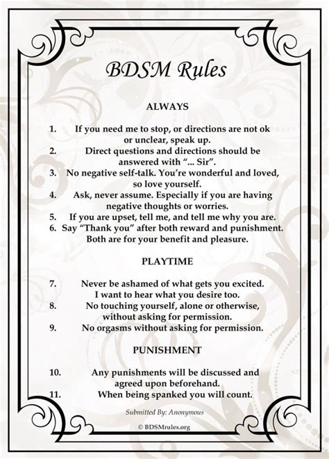 Bdsm Rules